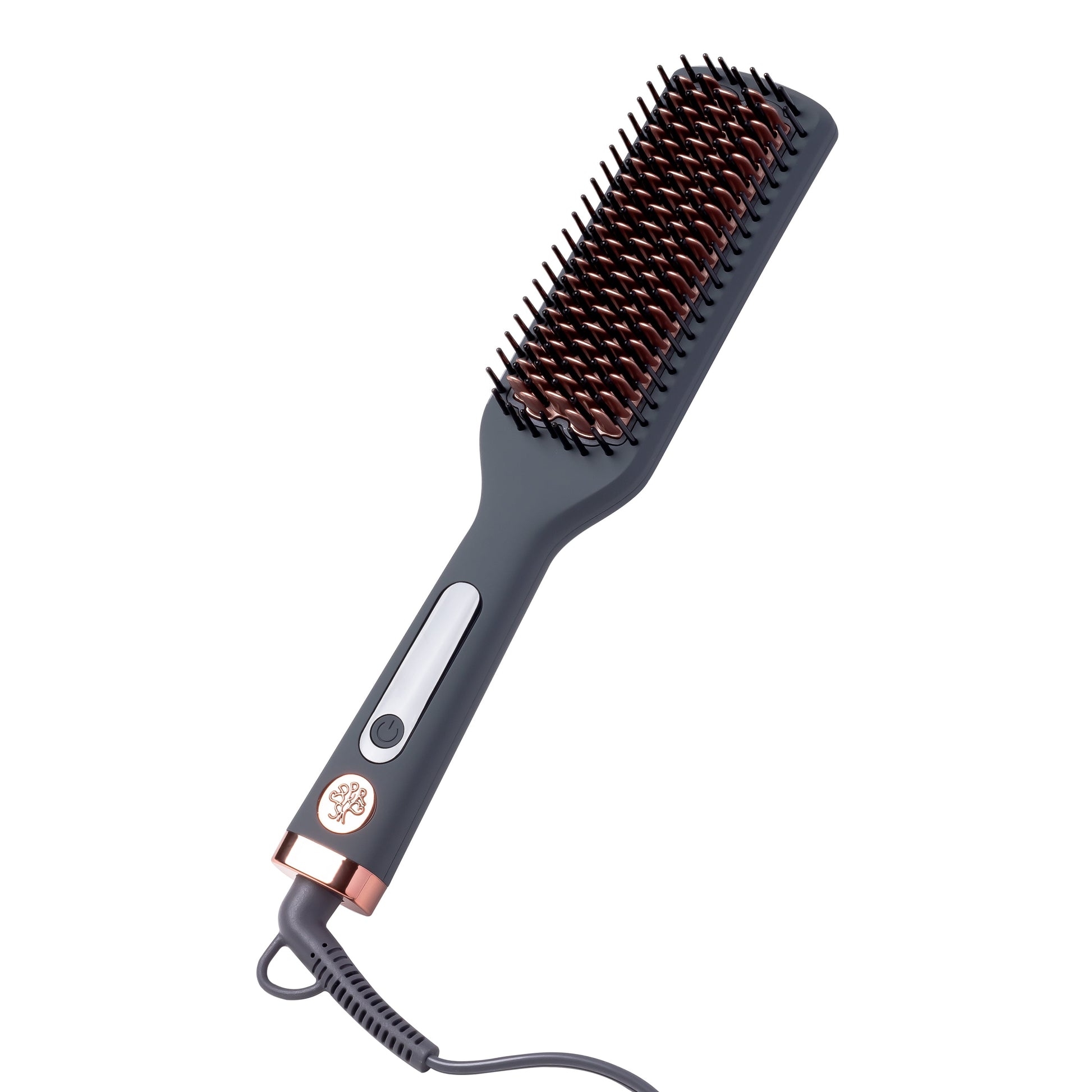 Ceramic Heated Hair Straightener Brush and Blowout Styler